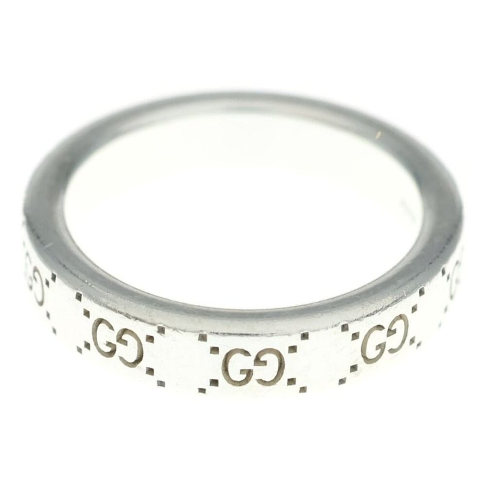 ★SOLD★ Gucci GG Logo Signature Ring Silver - Picture 2 of 6